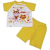 【本体綿100％】2018年 夏物 アンパンマン 天竺 ２ショット 半袖パジャマ Anpanman イエロー◇100cm