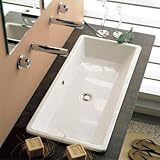 Scarabeo Scarabeo 8033-No Hole-637509861285 Porcelain Ceramic Sink Vessel, White [並行輸入品]