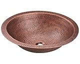 Polaris Sinks P019 Single Bowl Oval Copper Sink [並行輸入品]