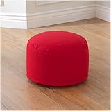 KidKraft 18694 Round Pouf - Red Plush [並行輸入品]
