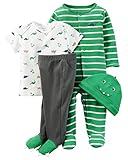 カーターズ Carter's ご出産祝いに カバーオール 長袖 足つき 豪華4点 ギフトセット 4-Piece Babysoft Take-Me-Home Set NB (50-55cm) [並行輸入