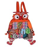 (スマイル ワキキ)Smile YKK キッズ リュックサック 子供用 デイパック 切り替え バックパック 赤ちゃん バッグ 折り畳み 鞄 フクロウ型 エスニック アウトドア 登山 I