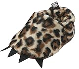 C-Princess もこもこ 暖か 恐竜 怪獣 スリッパ ルームシューズ ルーム靴 ベビー キッズ 子供用 室内履き 上履き 踵付き 防寒 個性派 仮装 コスプレ レオパード 11.5cm