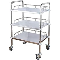 Amazon｜ステンレス ワゴン サ医療ービス カート 3段 組立式