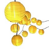 RAYKEY Lantern String Lights 20 LED Solar String Lights Warm White String Lights for Christmas Garde