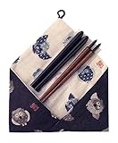 マイ 箸 ふところ ふくろう 携帯用 箸入れ 箸袋 セット ネイビー