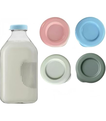 Amazon | ガラス製牛乳ビン用キャップ 48mm 48mm ホワイト | Radiant
