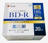 Touch(E-セレクト) 1回録画用 ブルーレイディスク BD-R 25GB 20枚 ホワイトプリンタブル 片面1層 1-6倍速 大手メーカー同工場製 安心の一年保証 BD-R25WGA20