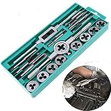 タップ ダイスセット ネジ穴 ネジ山修復 20pcs 高硬度 タップ レンチ　ねじ切りダイス　スレッド切削工具