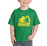 幼児/幼児誕生日男の子トラクターTシャツ カラー: グリーン