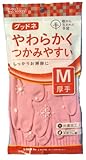 ダンロップ 天然ゴム手袋 グッドネ厚手 M ピンク