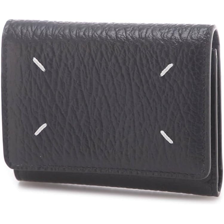 Amazon | [メゾンマルジェラ]三つ折り財布 ミニ財布 ブラック