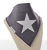 Bazzle Baby Rock Star Banda Drool Bib, Gray/White, One Size by Bazzle Baby