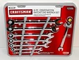 Craftsman 8 pc Metric Combination Ratcheting Wrench Set, # 22985 by Craftsman