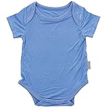 Silkberryベビー竹unisex-baby新生児半袖Onesie カラー: ブルー