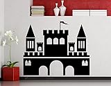 城壁デカールMedieval Castleマジックおとぎ話Kingdomビニールステッカーホームインテリアアート装飾Any Kids Girl Boy部屋防水高品質ビニールウォールステッカー( 302