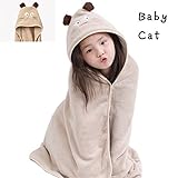 Petit Bella ふわふわ フード付 バスタオル バスローブ ポンチョ おくるみ ブランケット ベビー 子供 コーラフリース アニマル プール 風呂上がり 冷房 防寒 保温 出産祝い プレゼント