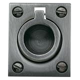 Baldwin 0392 1 – 1 / 4インチx 1 – 1 / 2インチソリッド真鍮リングPull、サテン真鍮、ブラウン