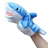 Domybestハンドパペット　ぬいぐるみ　おもちゃ　サメ型 手踊り　動物　アニマル　子供　布製 知育玩具　ごっこ遊び　童話　物語　人形劇　想像力を育てる　 (ブルー)