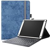 Fire HD 8 2020/2022 ケース Fire HD 8 Plus 2020/2022 ケース Fire HD 8 2020/2022 キーボード Fire HD 8 Plus 2020/2022 キーボード 8インチ Pokaas タブレットケース スタンド機能 着脱式キーボード Bluetoothキーボード 四隅固定 角度調整可 (ブルー, Fire HD 8 2020)