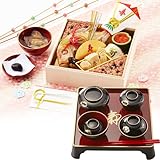 お食い初め一段 (女の子用　器付き)