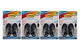 コマンドdamage-free Hangingバスフック、スレート 4 pack 17086S-BES