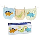 Baby Aspen, DinoMite 3-Piece Diaper Cover Gift Set, 0-6 Months by Baby Aspen