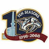 Nashville Predators 10周年記念パッチ( 2007 – 08 )