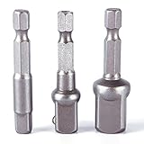 SODIAL 3個 ソケットアダプターセット 六角シャンク～1 / 4,3 / 8,1 / 2