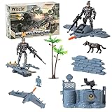 Wbzle アーミーメンズアクションフィギュア ミリタリービークルおもちゃプレイセット、軍用ボート付きアーミートイ、保護ネット、小型ピストル、兵士のおもちゃ 子供 男の子 女の子 対象年齢6 7 8 9 10歳
