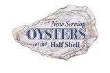 14'L x 9'H Oyster Shaped 'Now Serving Oysters' Wall Decor [並行輸入品]