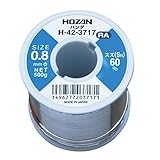 ホーザン(HOZAN) ハンダ スズ60% 鉛40%  重量500ｇ 長さ134ｍ 線径0.8ｍｍΦ H-42-3717