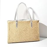 レディース ハンドバッグ 編み物 編みバッグ 籐バッグ ショルダーバッグ 大容量 多用途 ボヘミア風 春夏 田園 休暇 海辺 砂浜 旅行 レジャー 遠足 コーデやすい