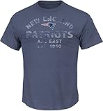 NFL新しいEngland Patriots Men 's Return YardageプログラムShort Sleeve Basic Tee、M、海軍ヘザー