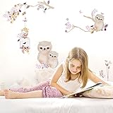 Oopsy Daisy Vintage Owls Purple Peel and Place, Neutral/Pink/Purple, 54 x 30 by Oopsy Daisy