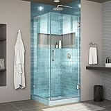 DreamLine shen-2330300 – 01 Radiance Frameless Hingedシャワーエンクロージャ 30 in. D x 30-3/8 in. W x 72 in. H 