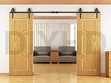 tsq15ダブルスライドバーンドアハードウェア。。。 10ft double door kit 1510FTD