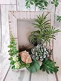 【ハンドメイド】ウッディーBOXアレンジ　L　多肉植物グリーン