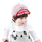 Spinas(スピナス) キッズ ベビー 帽子 キャップ ロゴ NY ニューヨーク つば かわいい 日よけ UVカット 熱中症 防止 おでかけ 男の子 女の子 全3色 ブルー レッド ピンク (レッド