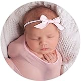 miugle赤ちゃんシン伸縮性ヘッドバンドwithリボン、14 " Girth