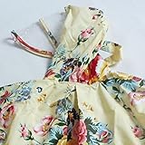 HAOUN 子供レインコート　レインポンチョ　かわいい　フラワーパターン　通気性　レインウェア　ベージュL