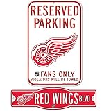 Detroit Red Wings NHLプラスチックSigns – 2パック