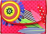 ポーチェ(pouche) 母子手帳ケース ジャバラ 太陽と葉っぱ (レッド)