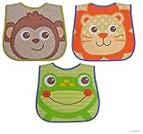 Neat Solutions(ニート・ソリューション) ニートソリューション Animal Face Waterproof Baby Bibs 3pcs set アニマルフェイス 食事用防水ビブ 3枚