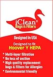 (20) - Hoover Upright Vacuum Cleaner Type Y/Z HEPA Bags by iClean Vacuums (20 Bags)