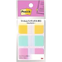 スリーエム(3M) ポストイット フィルム 付箋 インデックス 見出し 長方形 厚口 マルチカラー 40×18mm 3色 10枚 686MC-5