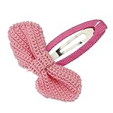 everbloom studio #40 Crochet bow clip ピンク