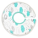 YY-Natuhi ベビー スタイ ビブ 360度回転 防水 綿 よだれかけ 赤ちゃん 男の子 女の子 バンダナ スナップボタン エプロン 前かけ 柔らかい 幼児 食事 出産祝い 贈り物 (3雲柄)