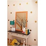 Owl Hills Wall Stickers: Polka Dots Gold 4 50 Count [並行輸入品]