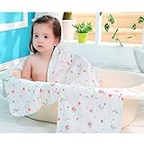 Petit Bella ベビー用 タオルセット バスタオル×1＋フェイスタオル×1＋ハンカチ×2 タオルケット ガーゼケット 4重ガーゼ 子供 キッズ 100％コットン 綿 (花柄)